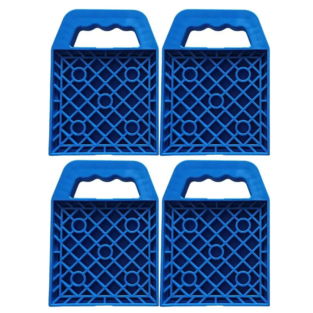 

4 шт., подставка для домкрата, предотвращающая разъемы, тонущая, противоскользящая, устойчивая к атмосферным воздействиям, выравнивающая стабилизирующая подставка для домкрата для кемпера, каравана, прицепа