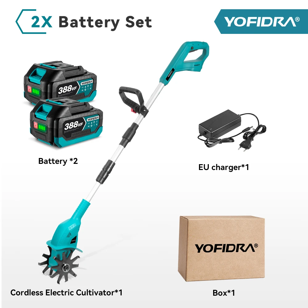 

YOFIDRA Аккумуляторный культиватор 1000 Вт для Makita 18 В