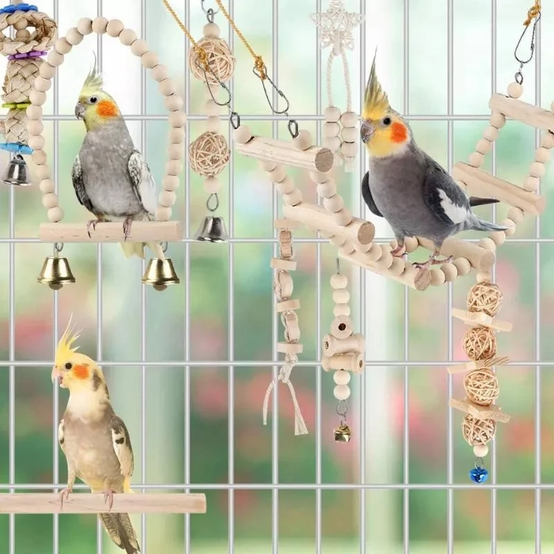 Подвесной гамак для птичьего попугая подъемная лестница клетка Budgerigar подвесной