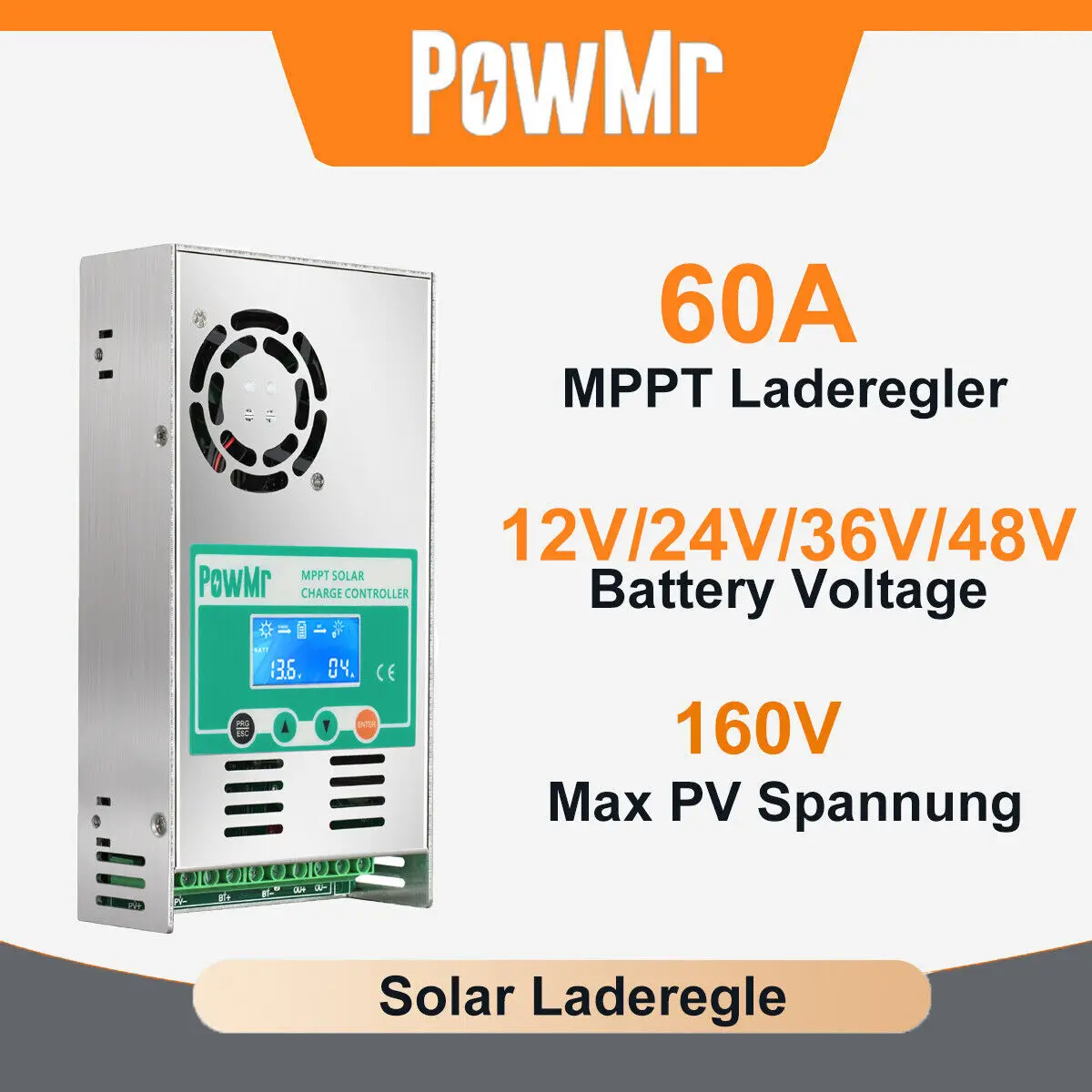 Контроллер заряда солнечной батареи PowMr 60A MPPT |