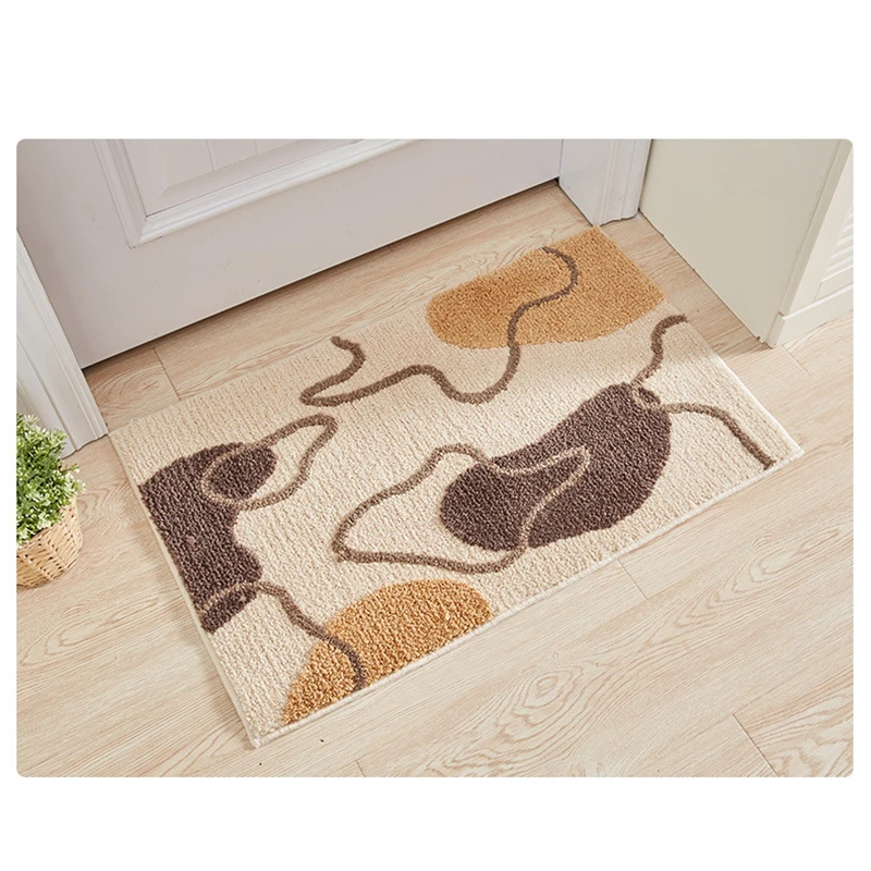 

Non-slip Bathroom Floor Mats Flocking Toilet Entrance Mat Absorbent Foot Mats Quick-drying Door Mats Household Bathroom Rugs