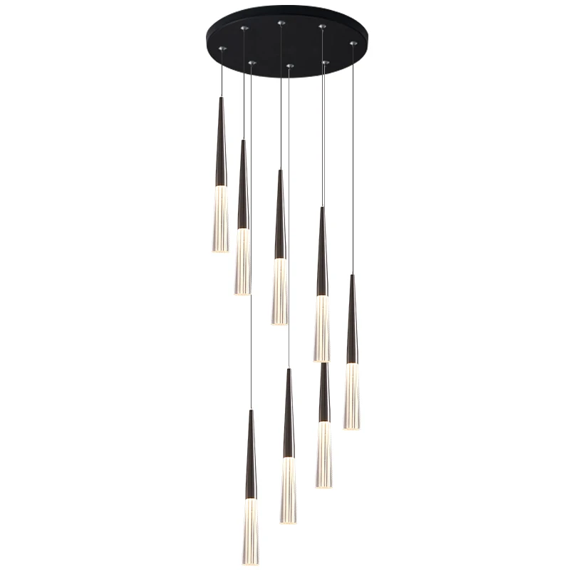 Светодиодная коническая лампа для лестницы подвесной светильник из нержавеющей