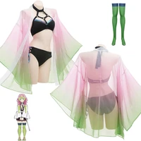 demon slayer cosplay anime kanroji mitsuri swimsuit kochou shinobu cardigan swimsuit set summer bikini beach cosplay costume new