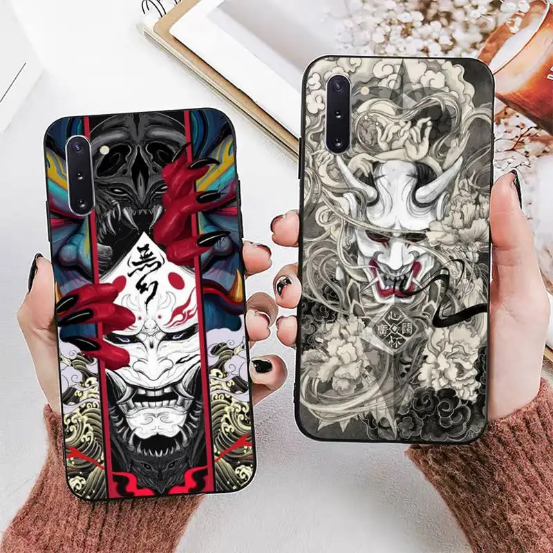 

Samurai Oni Mask Phone Case for Samsung Note 5 7 8 9 10 20 pro plus lite ultra A21 12 72