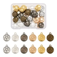 36pcs football pattern pendants half round charms fashion for jewelry making diy necklace bracelet earring accessories
