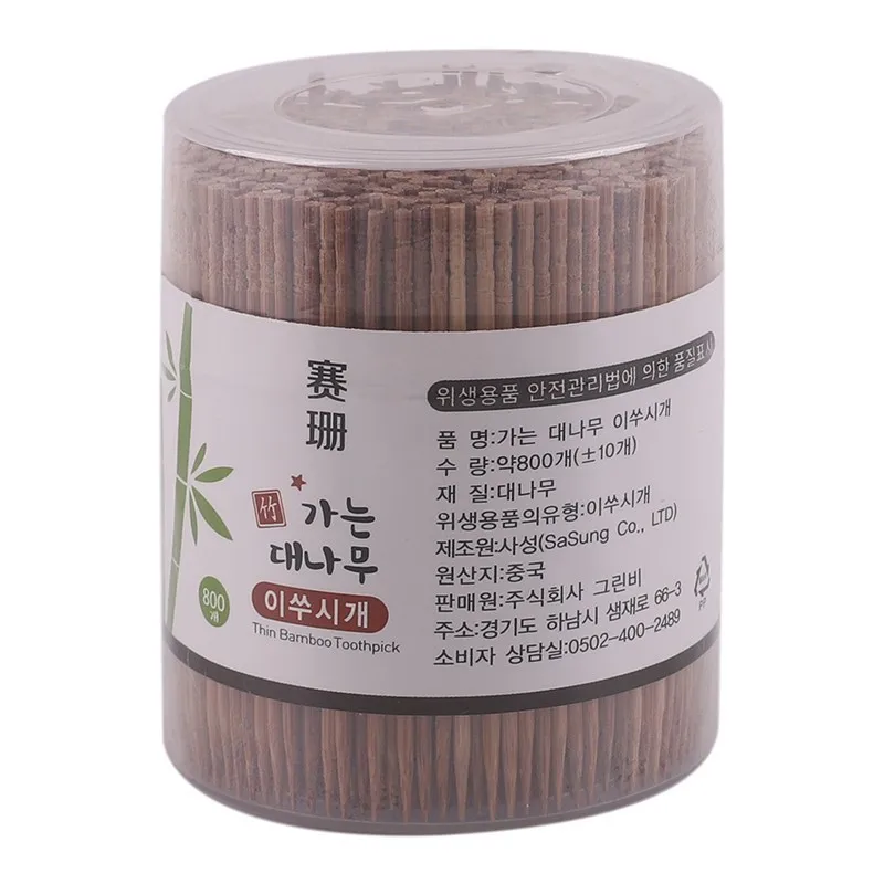 

800 шт./кор. одноразовые карбонизированные бамбуковые зубочистки с одной головкой, заостренная чистка полости рта, независимая зубочистка, инструменты для чистки рта