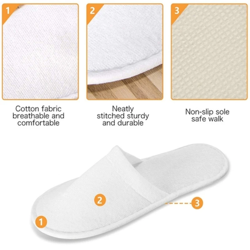 20 Pairs Non-slip Disposable Slippers Line Simple Slippers Guest House Slippers Drop shipping images - 6