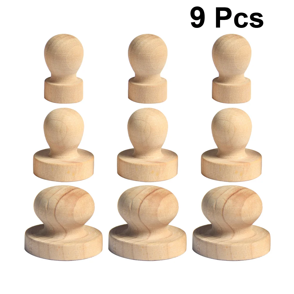 

Stamp Handle Wood Wooden Wax Seal Knobs Stamps Diy Rubber Drawer Crafts Sealing Handles Unfinished Scrapbooking Round Embossing