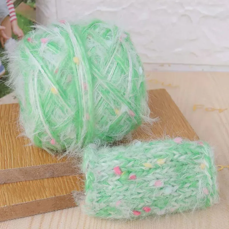 50 г/рулон разноцветная шерстяная пряжа