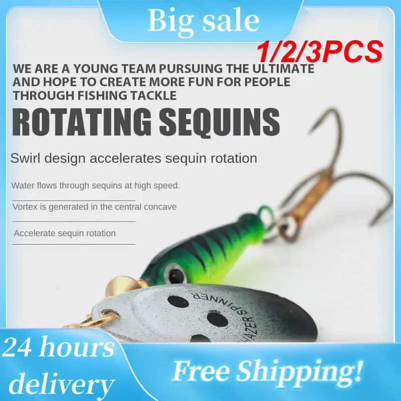 

1/2/3 шт., вращающаяся металлическая приманка