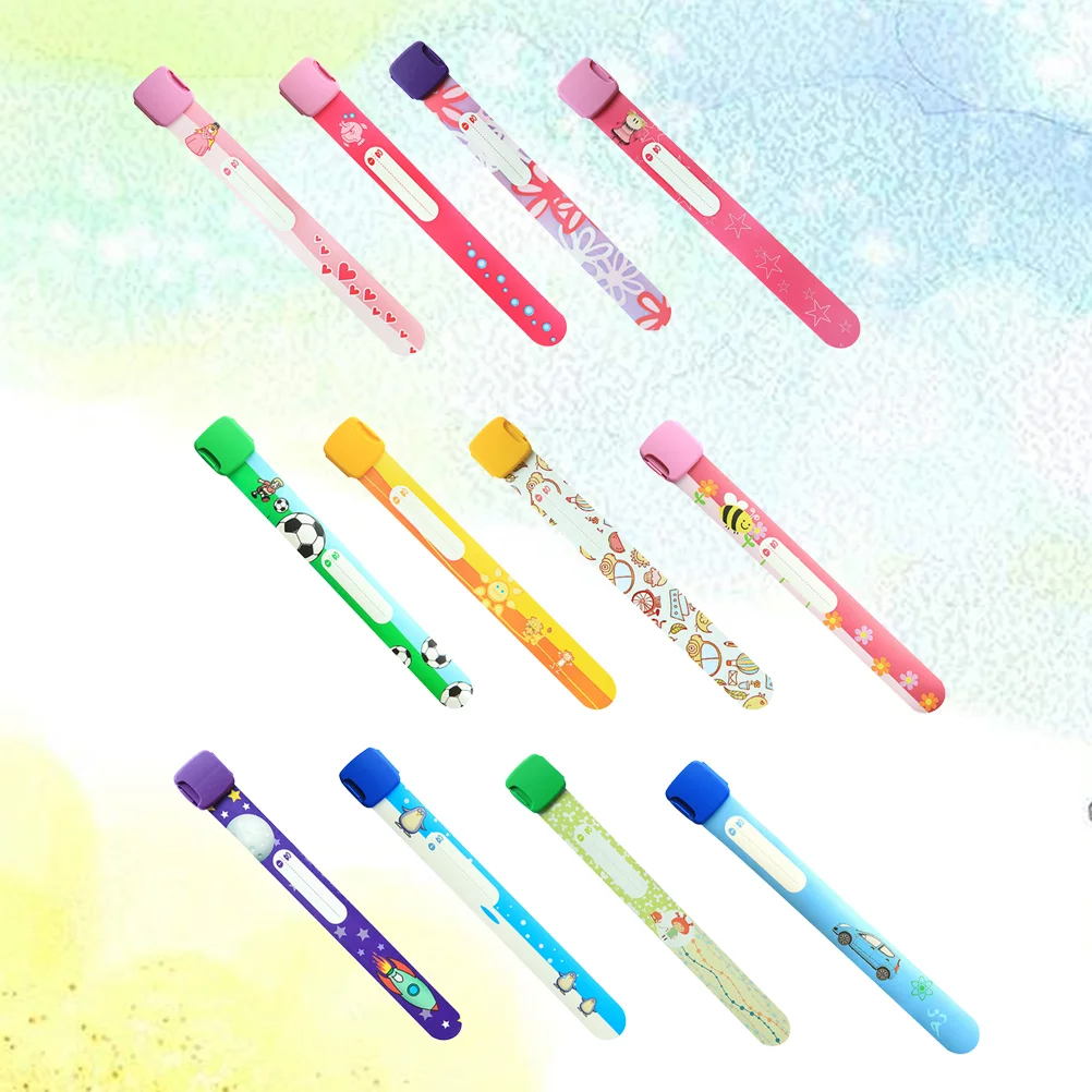 

12 шт., Детские Водонепроницаемые браслеты с идентификацией (случайный рисунок)