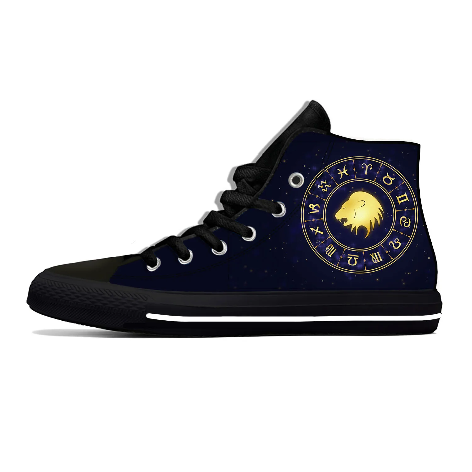 

Leo Zodiac Sign Constellation Lion Anime Cartoon Casual Cloth Shoes High Top Lightweight Breathable 3D Print Men Women Sneakers