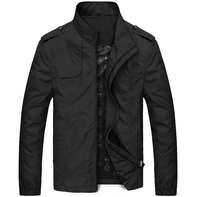 

2021 New Fashion Men Casual Solid Fashion Slim Bomber Jacket Men Overcoat New Arrival Baseball Jackets Men's Jacket M-6XL Top