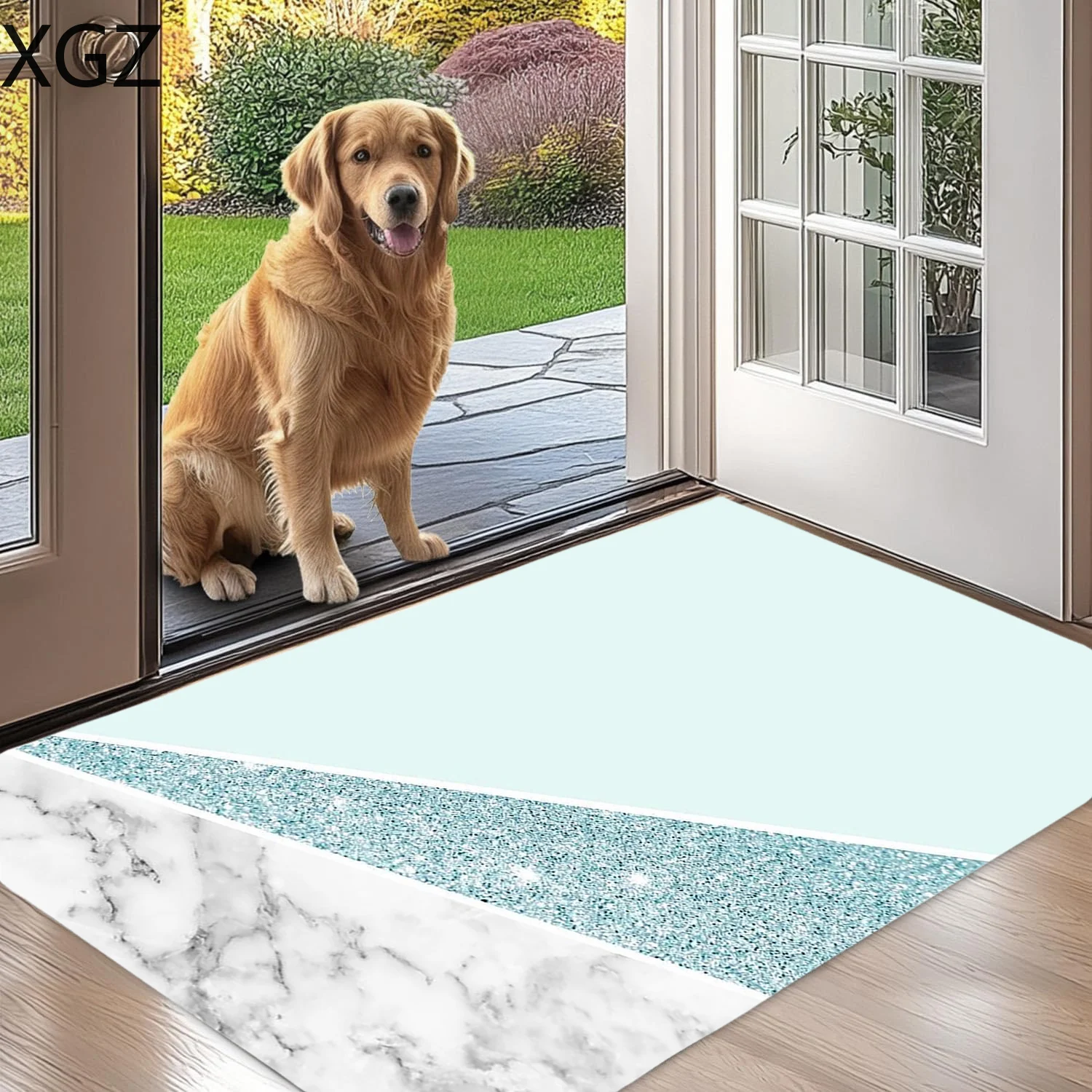 Мраморный узор домашний коврик для входной двери украшение кухни коридора