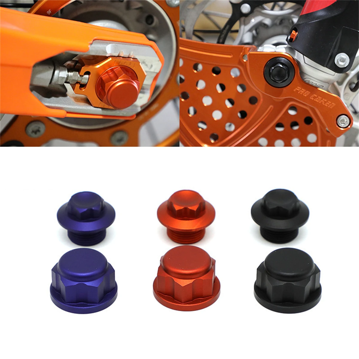 

For Husqvarna TE FE KTM XCW EXC EXCF 125 200 250 300 350 400 450 500 2016-2022 Dirt Pit Bike Front Rear Wheel Lock Axle Nut