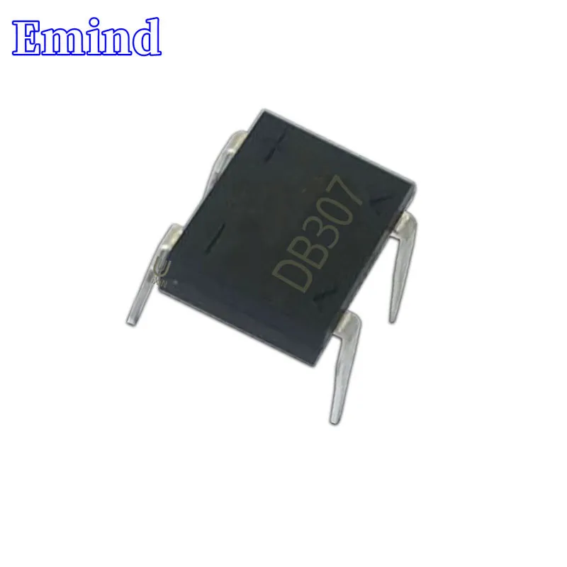 

30Pcs DB307 DIP Bridge Rectifier DIP-4 Rectifier Bridge Stack 3A/1000V DB Footprint