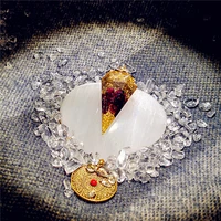 orgone pendant natural garnet stone and copper orgone energy healing pendulum reiki healing process resin jewelry necklace