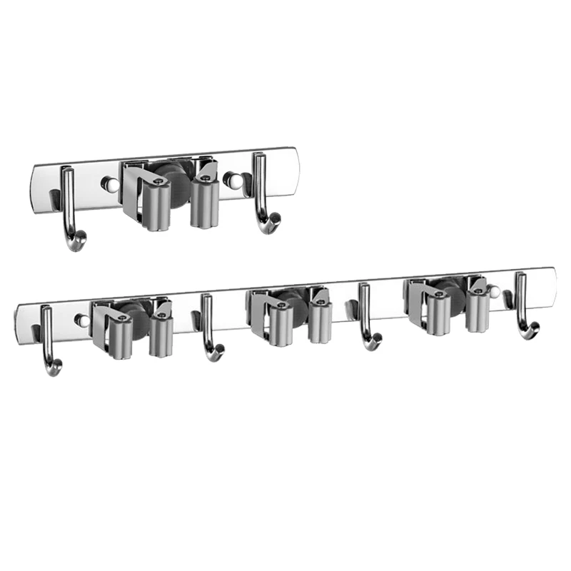 

Настенный держатель для швабры, 2 упаковки, сверхпрочная вешалка для метлы, органайзер для сада, гаража, прачечной, ванной комнаты, кухни