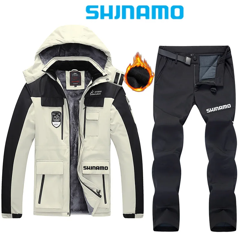 

Новинка 2024, мужское уличное плюшевое пальто, зимнее утепленное хлопковое пальто, ветрозащитный водонепроницаемый теплый костюм для рыбалки, быстросохнущие рыболовные штаны