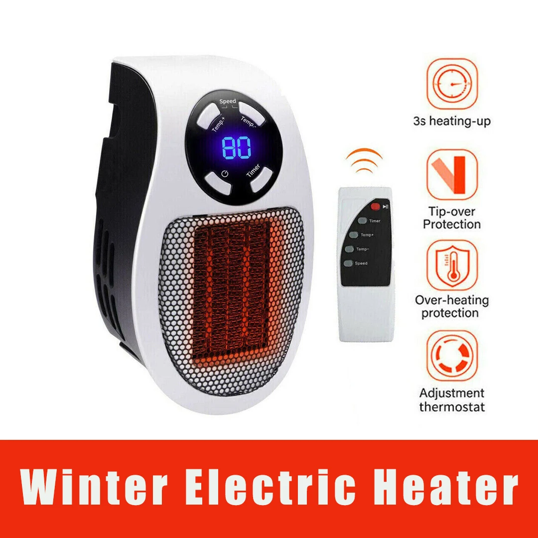 

Mini Portable Electric Heater Air Warmer 500W PTC Heated Fan Winter Heating For Bathroom Living Room Bedroom Home Appliance 220V