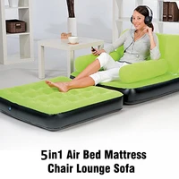 5 in 1 foldable inflatable multi function double air bed sofa for home chair rest lazy multifunctional outdoor furniture