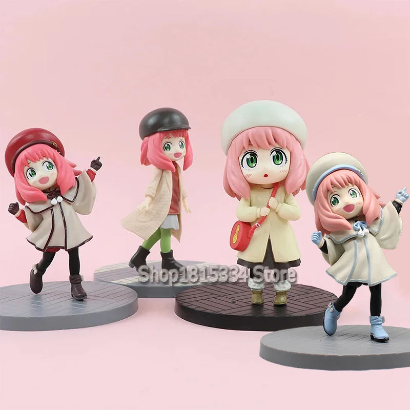 Аниме Anya Forger Фигурка Spy X Family Одежда Шляпа Одевание Фигурки ПВХ Мультяшная милая