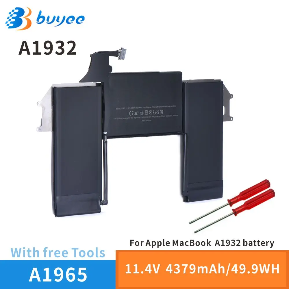 

New A1965 Original 11.4V 49.9WH 4379mAh Laptop Battery For Apple MacBook Air 13" Notebook 2018-2019 Years A1932 A2179 With Tools