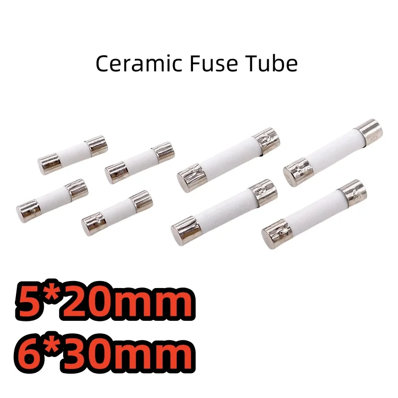 10 шт. 5x2 0 керамическая трубка плавкого предохранителя 6*30 мм сиденье 3/4/5/6.3/10/3.15/15A плавкий вырез 250 В