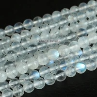 natural blue light moonstone 5mm round loose beads15 100 natural guarantee for diy jewelry making