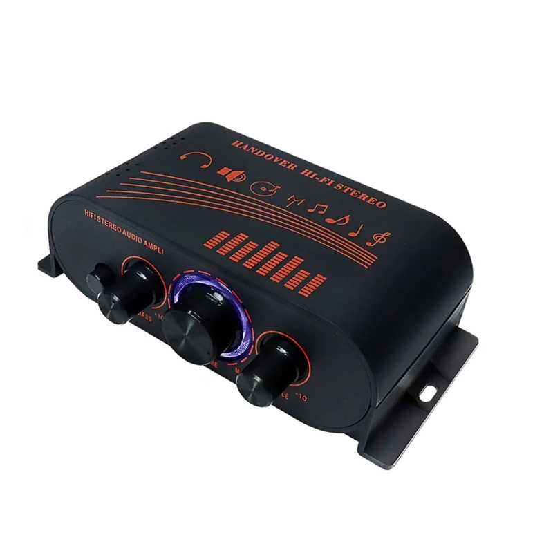 

Mini HiFi Power Amplifier DC12V Highpower Home Stereo Amplifier for Car Vehicle DXAC