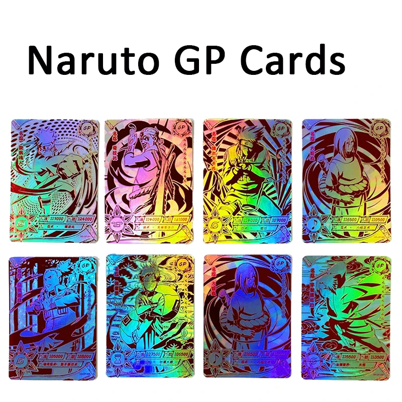 001-024 Naruto GP Cards Neji Rock Lee Tenten Kiba Red Gold Card Rare Trading Cards Anime Collection Card for Children's Gifts