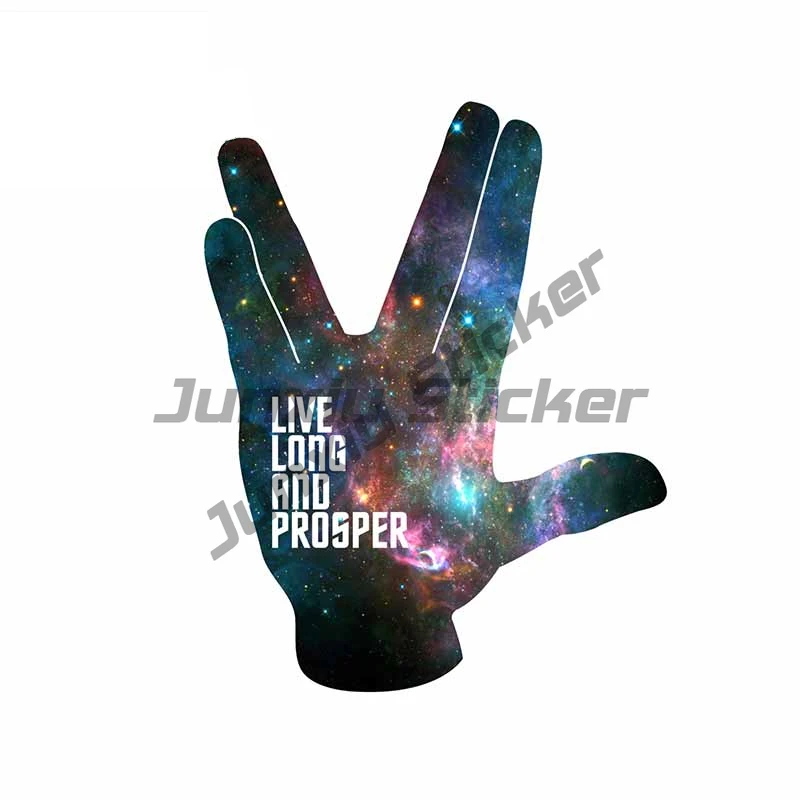 

Эксклюзивные Переводные картинки, внешние аксессуары, живите долго и процветает, Звездный путь, автомобильная наклейка, украшение для бампера