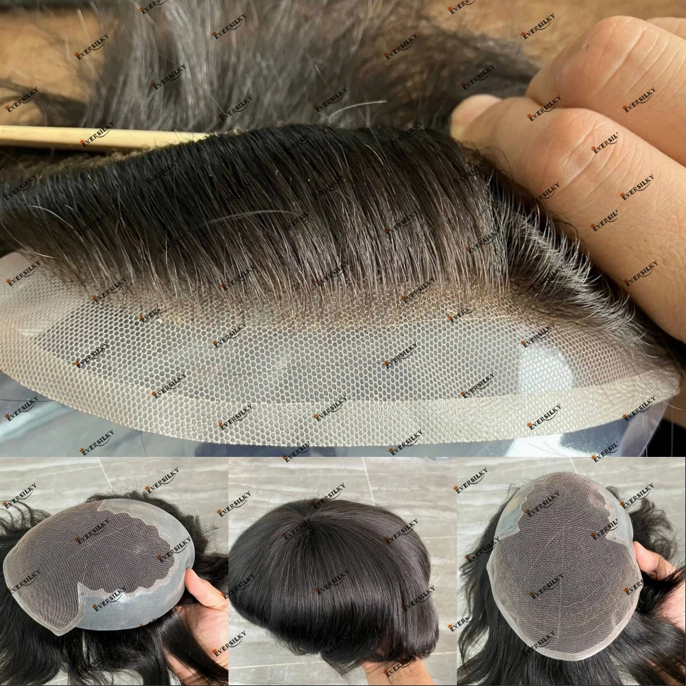 Натуральные черные человеческие волосы корейские кружевные и полиуретановые