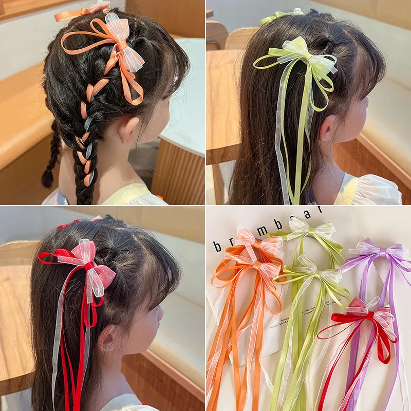 

New Chinese Style Bow Tassel Streamer Hairpins Cute Children Sweet Girls Hair Clips Women Barrettes Hairgrips Hair Accessories