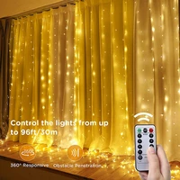 curtain garland lights home holiday bedroom bulb christmas garden street decor fairy outdoor wedding lamp with remote control