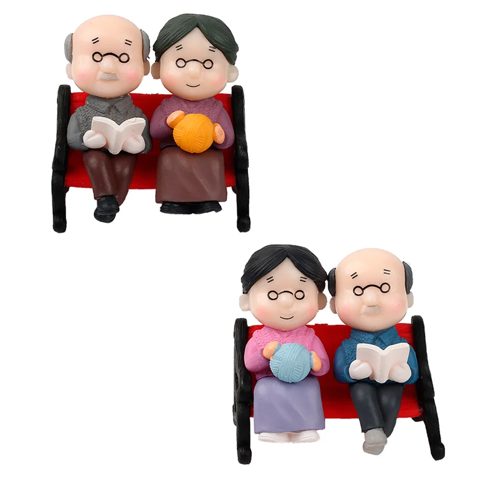 

Couple Figurines Wedding Elderly Cake Statue Anniversary Figurine Grandpa Grandma Topper Figuredecor Grandparents Wife Husband