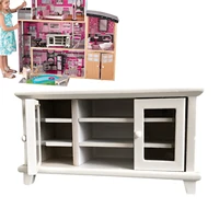 dollhouse mini tv cabinet diy doll house mini wood furniture safe and durable double door tv storage cabinet great home