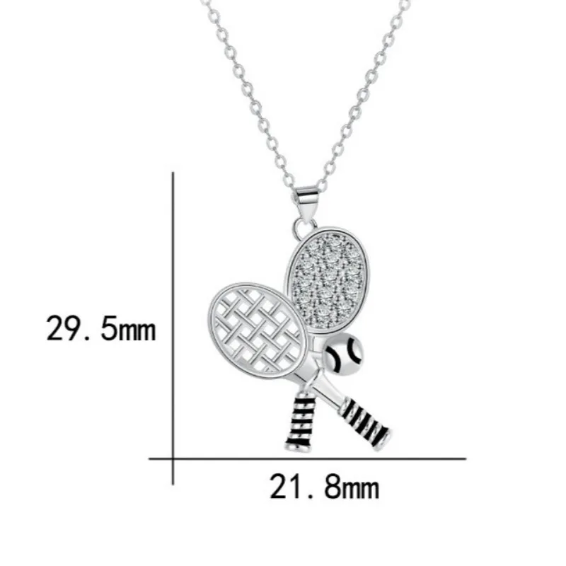 Ожерелье с подвеской в теннисную ракетку ожерелья для влюбленных колье медная