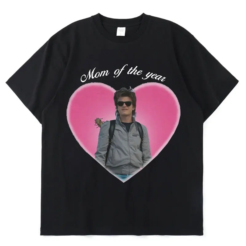 

Mom of The Year Steve Harrington T Shirt TV Series Stranger Things 4 Print T-shirts Summer Casual Couple Tee Shirt Oversize 2022