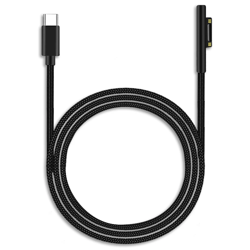 

1.5m/1m USB Type C Power Supply Magnetic Head Charger 65W 15V 3A PD Fast Charging Cable Cord for Microsoft Surface Pro 3 4 5 6
