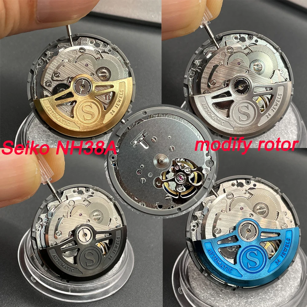 Seiko NH38A Modified Movement Rotors/Weight/Hammer for Mechanical Watch Japan Mechanism Steel Replacement Parts enlarge