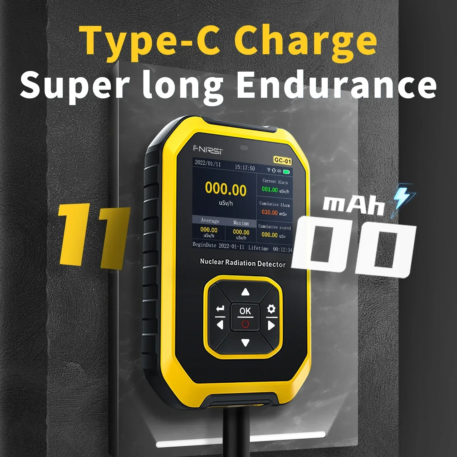GC-01 Детектор ядерного излучения с счетчиком Гейгера Персональный дозиметр для