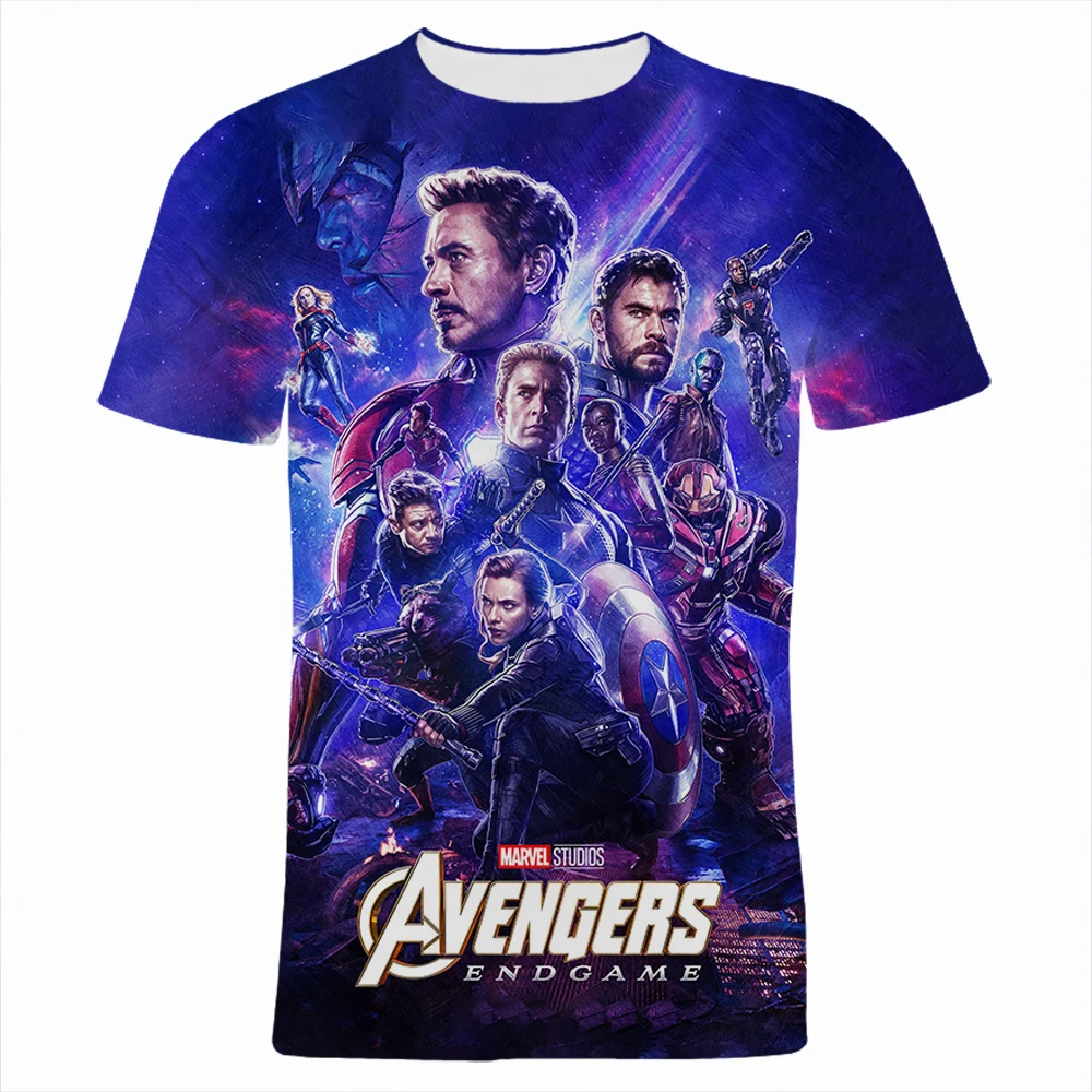 

3d Print T Shirt For Men Casual Summer Marvel The Avengers Women T-shirt Short Sleeve Streetwear Children Clothing