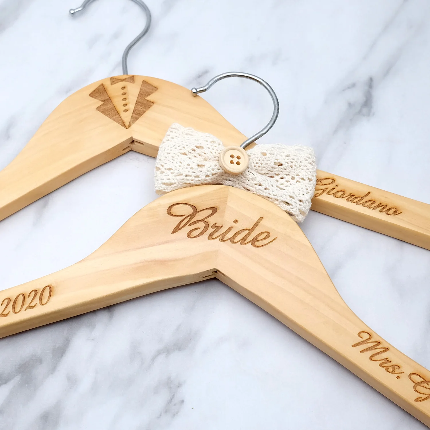 

Personalized Wedding Dress Hanger Custom Wedding Hangers Bride and Groom Engraved Hanger for Bridal Party Wedding Shower Gift