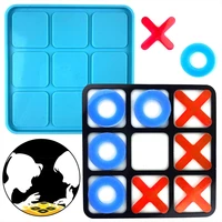 tic tac toe ox chess game silicone mold for diy resin uv epoxy jewelry tools craft handmade making diy art craft mold