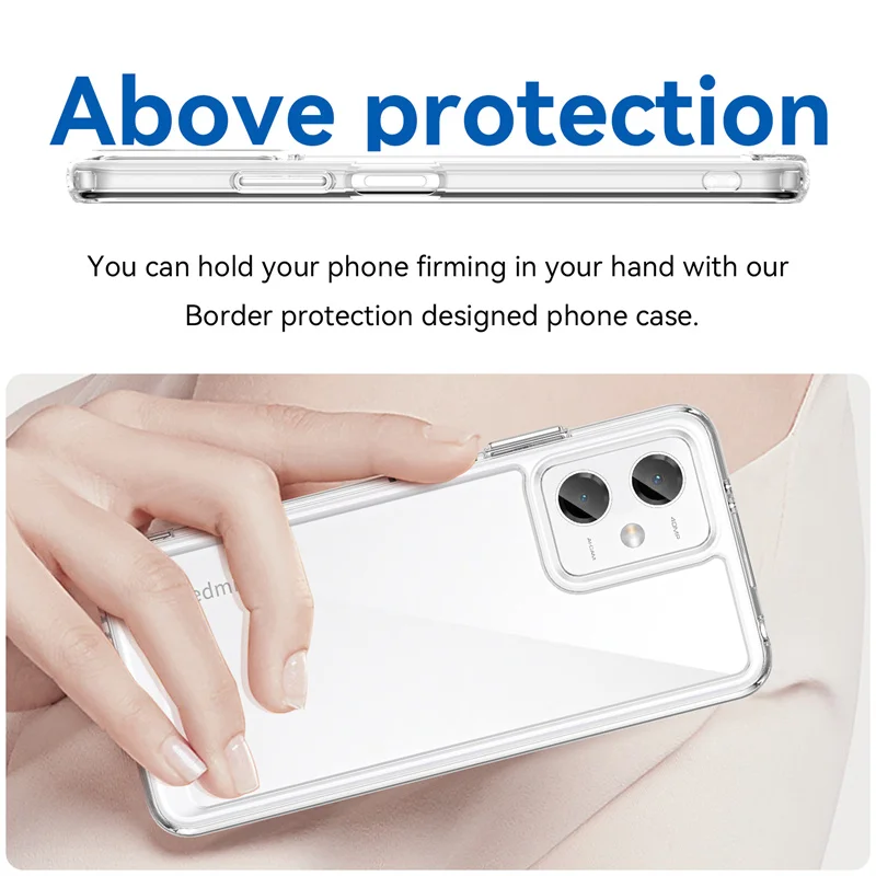 For Redmi Note 12 5G Case For Redmi Note 12 11 Pro Cover Coque Hard Translucent Clear Phone Bumper For Redmi Note 12 Fundas