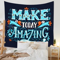 english motivational sentence wall decor tapestry hippie wall hanging background ceiling backdrop home decor for study office