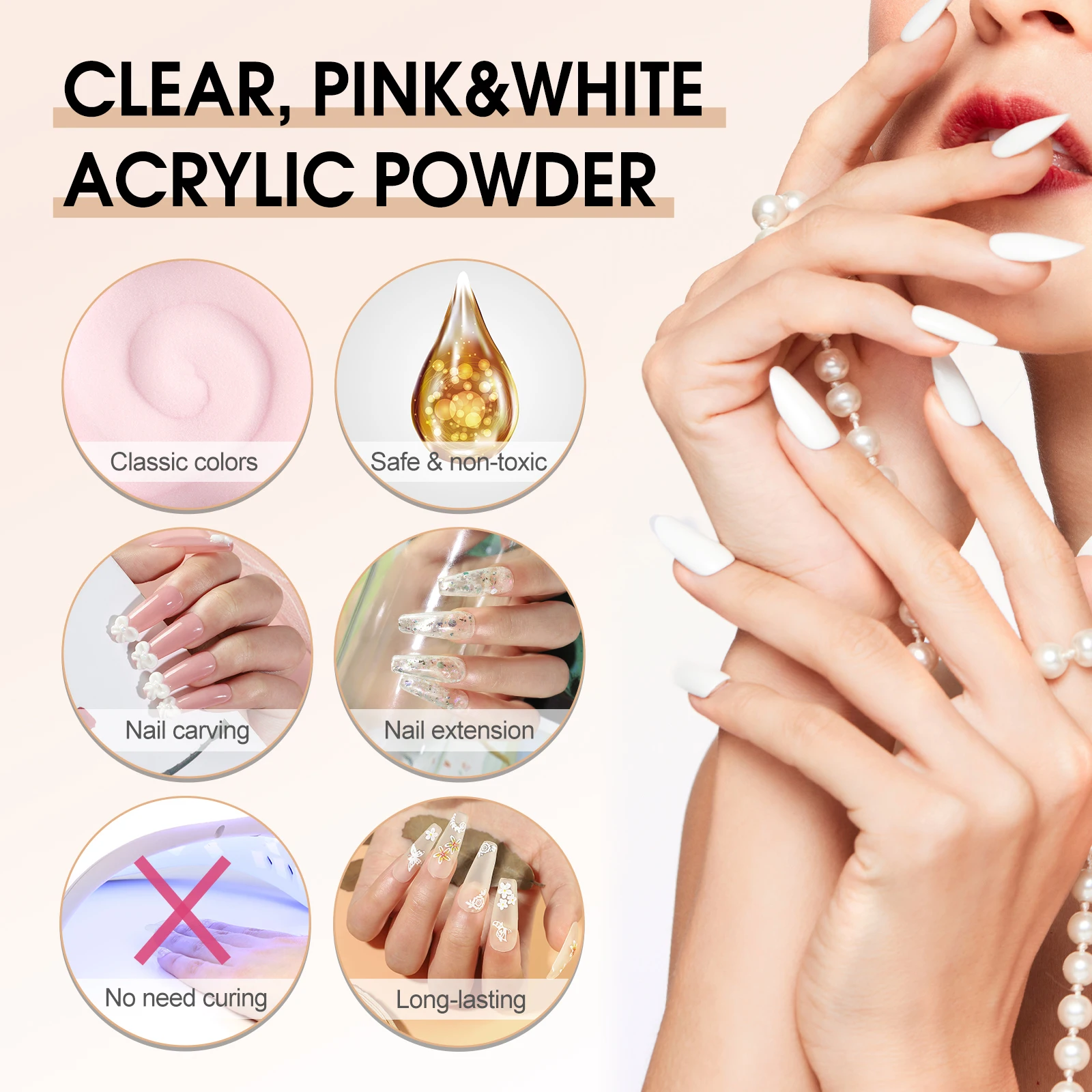 COSCELIA Акриловая Пудра 8 Г Профессиональный Полимер Для Ногтей Французского