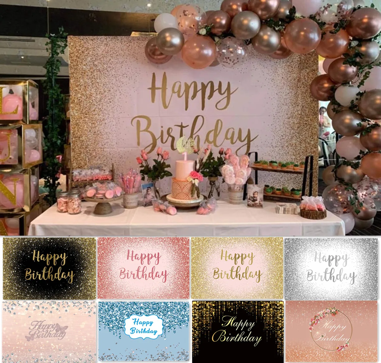 

Фотография имени на заказ Золотой Серебряный Блестящий баннер для дня рождения фоны для детского дня рождения DIY фотография на день рождени...