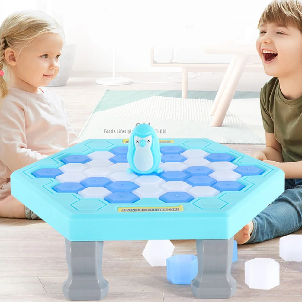 Забавная мини-ловушка для детей в виде пингвина домашняя детская настольная игра